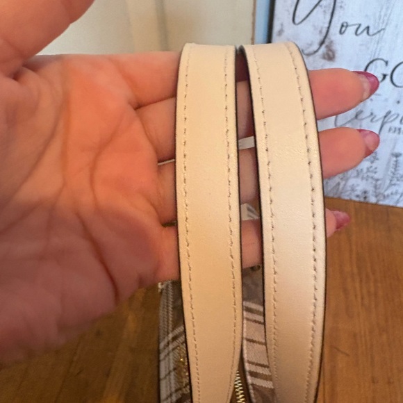 Coach Brown and White Plaid Tote Bag - Picture 6 of 11